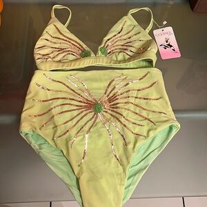 Oceanus Light Green Bikini Set